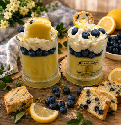 Lemon Blueberry Pound Cake Candle. 13 oz. Dessert Cande - Tiny Tots Boutique