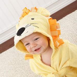 Lion Hooded Baby Robe - (Personalization available) - Tiny Tots Boutique