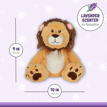 Lion Microwaveable Stuffed Animal – Lavender Scented Heat & Cold Therapy - Tiny Tots Boutique