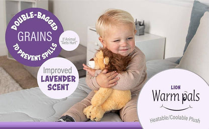 Lion Microwaveable Stuffed Animal – Lavender Scented Heat & Cold Therapy - Tiny Tots Boutique