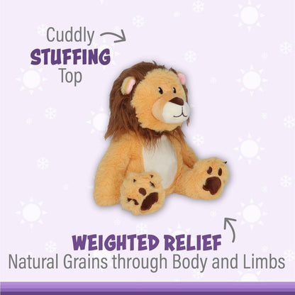 Lion Microwaveable Stuffed Animal – Lavender Scented Heat & Cold Therapy - Tiny Tots Boutique
