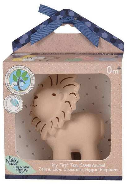 Lion Natural Organic Rubber Rattle, Teether & Bath Toy - Tiny Tots Boutique