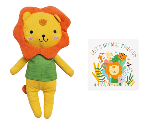 Lion Stuffed Animal Toy and Board Book Gift Set - Tiny Tots Boutique