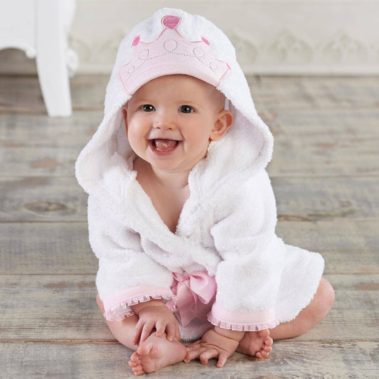 Little Princess Hooded Baby Robe (Personalization Available) - Tiny Tots Boutique