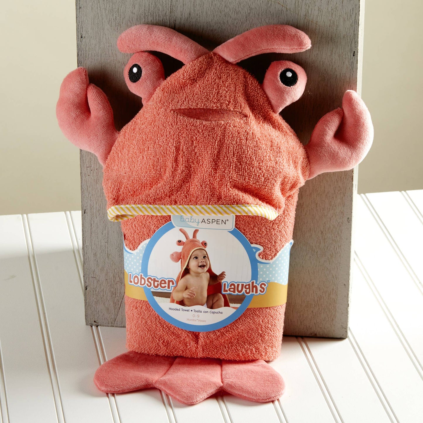 Lobster Hooded Baby Towel (personalization available) - Tiny Tots Boutique