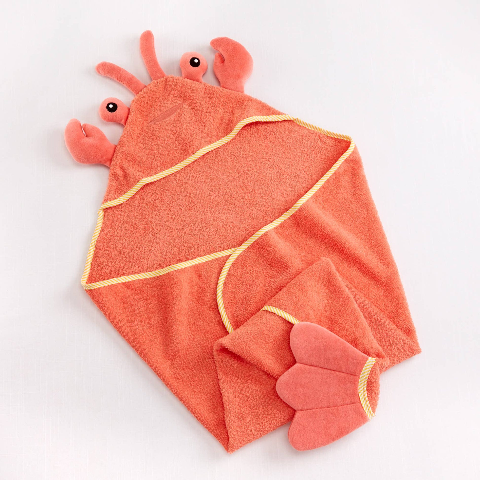 Lobster Hooded Baby Towel (personalization available) - Tiny Tots Boutique