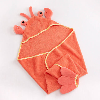 Lobster Hooded Baby Towel (personalization available) - Tiny Tots Boutique