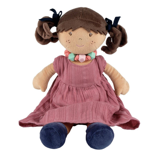 Mandy with Friendship Bracelet in Dusty Rose Dress - Tiny Tots Boutique