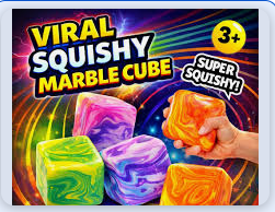 Marble Cube Squishy - Tiny Tots Boutique