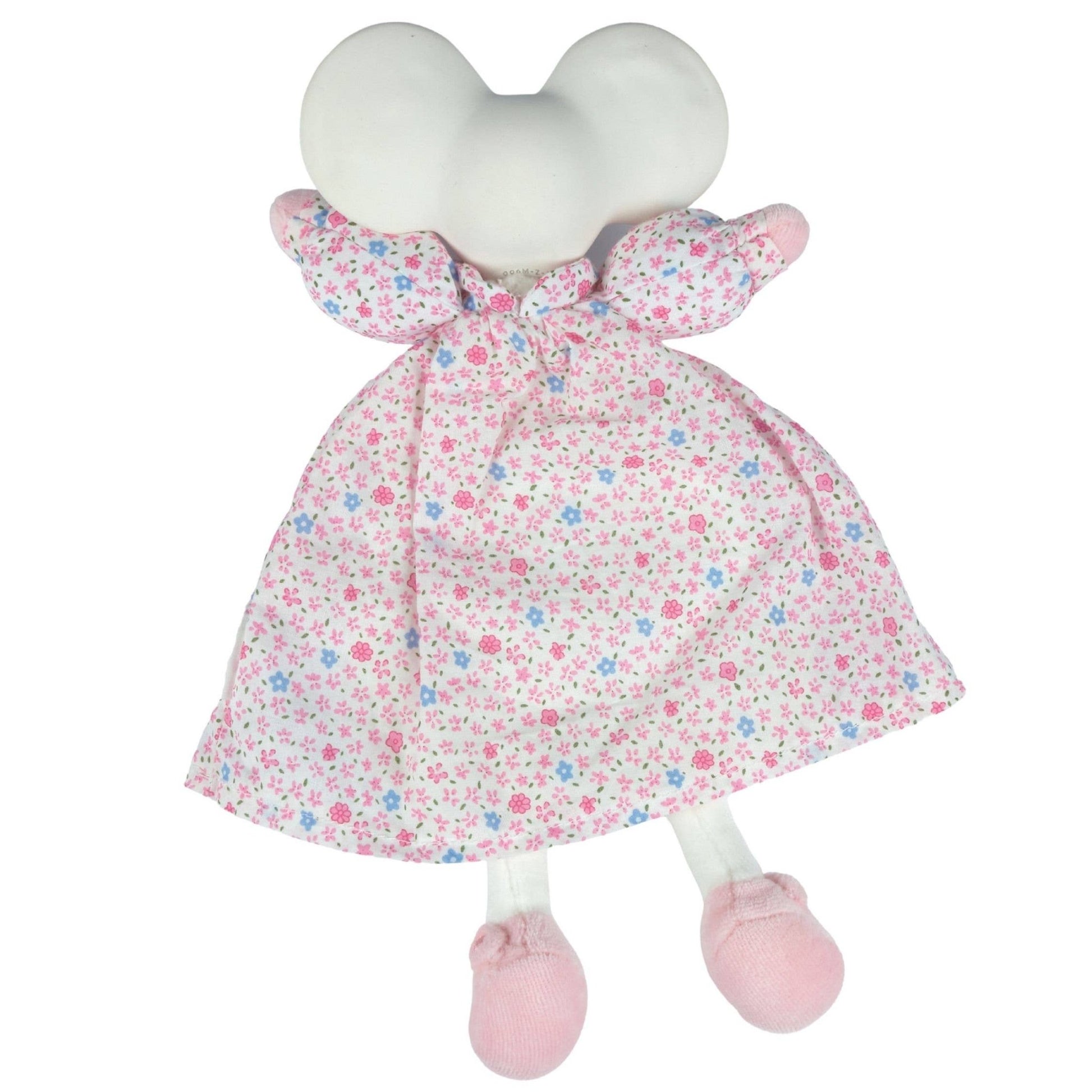 Meiya the Mouse Lovey with Rubber Head in Floral Dress - Tiny Tots Boutique