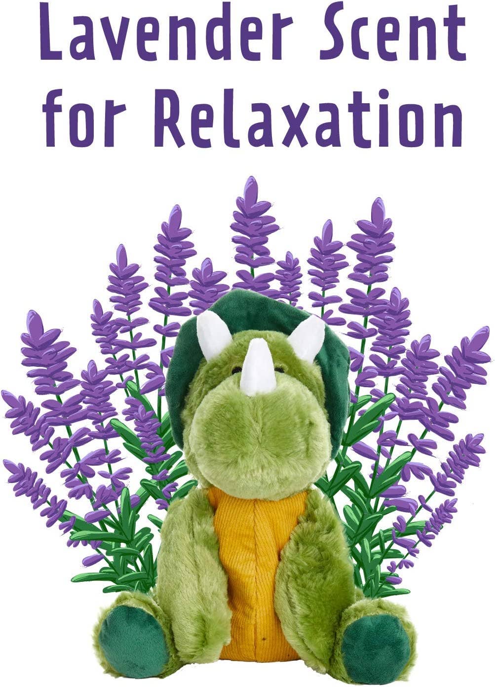 Microwaveable Stuffed Animal – Lavender Scented Heat & Cold Therapy Dinosaur - Tiny Tots Boutique