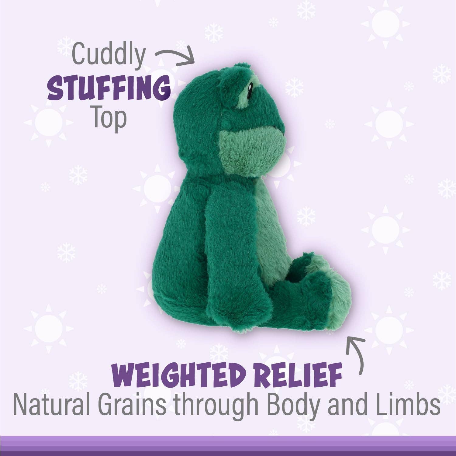 Microwaveable Stuffed Animal – Lavender Scented Heat & Cold Therapy Frog - Tiny Tots Boutique