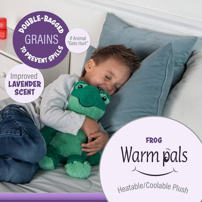 Microwaveable Stuffed Animal – Lavender Scented Heat & Cold Therapy Frog - Tiny Tots Boutique