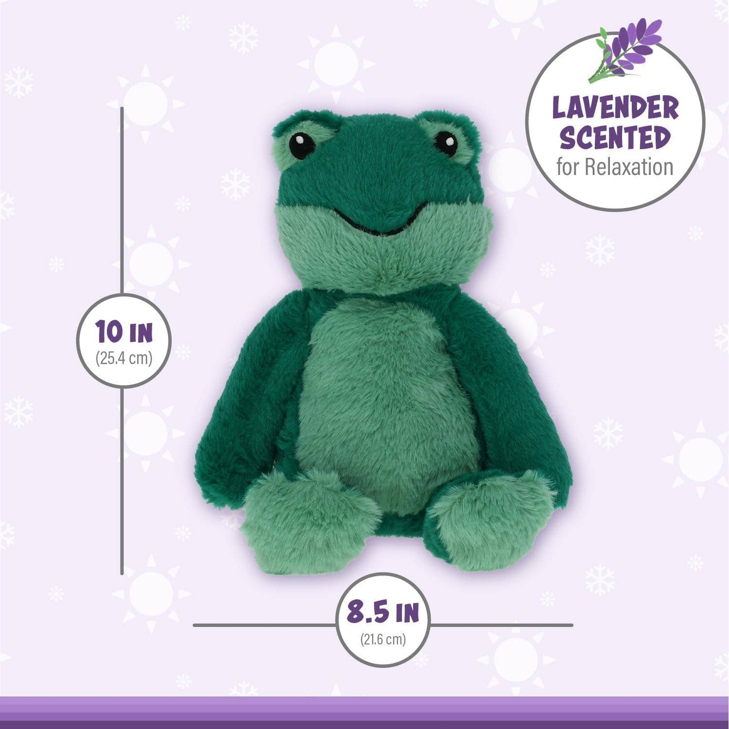 Microwaveable Stuffed Animal – Lavender Scented Heat & Cold Therapy Frog - Tiny Tots Boutique