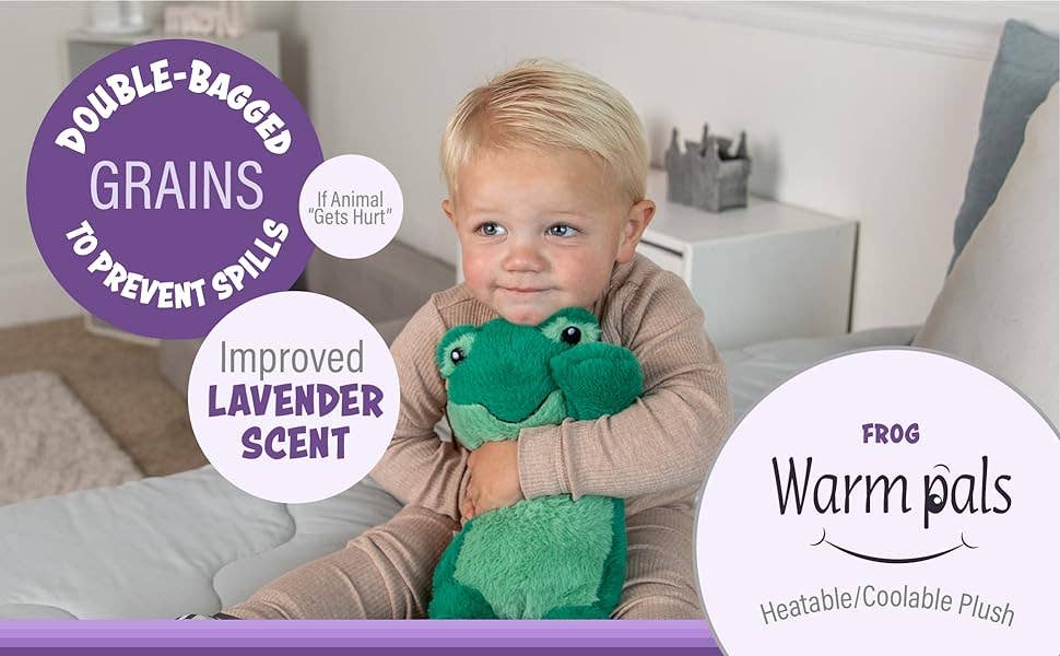Microwaveable Stuffed Animal – Lavender Scented Heat & Cold Therapy Frog - Tiny Tots Boutique