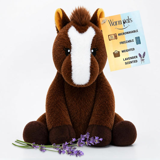 Microwaveable Stuffed Animal – Lavender Scented Heat & Cold Therapy Horse - Tiny Tots Boutique