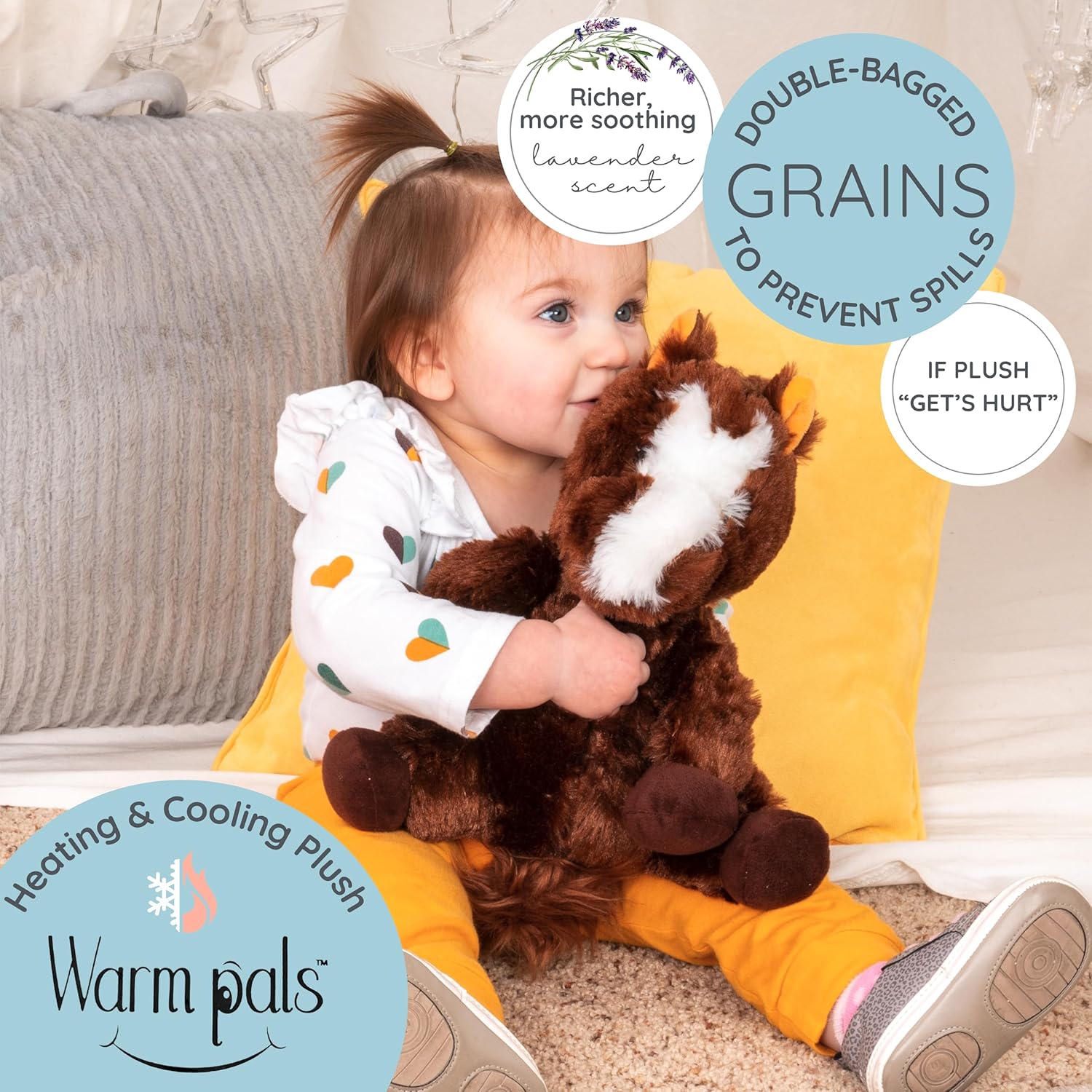 Microwaveable Stuffed Animal – Lavender Scented Heat & Cold Therapy Horse - Tiny Tots Boutique