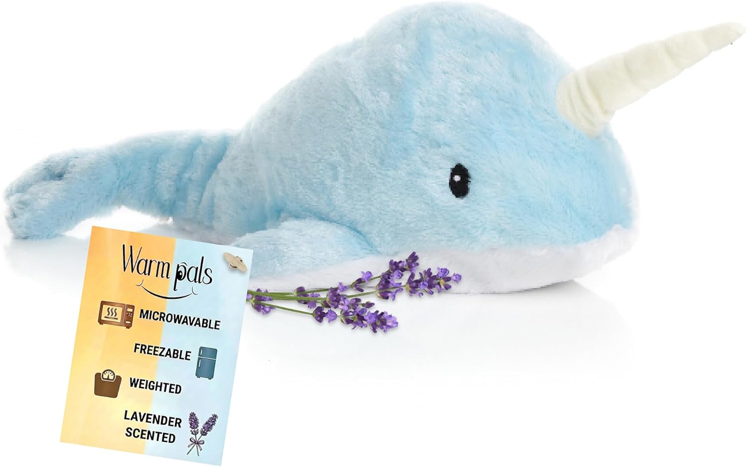 Microwaveable Stuffed Animal – Lavender Scented Heat & Cold Therapy Narwhal - Tiny Tots Boutique
