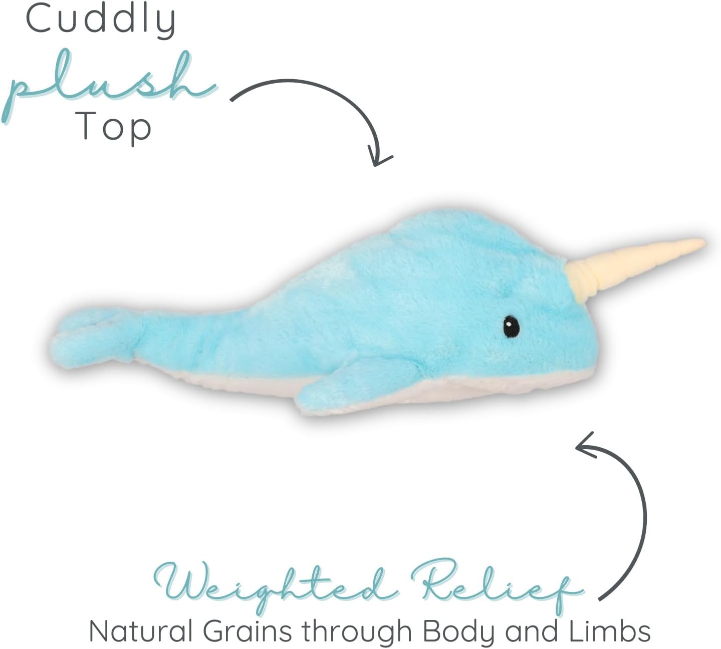 Microwaveable Stuffed Animal – Lavender Scented Heat & Cold Therapy Narwhal - Tiny Tots Boutique