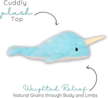 Microwaveable Stuffed Animal – Lavender Scented Heat & Cold Therapy Narwhal - Tiny Tots Boutique