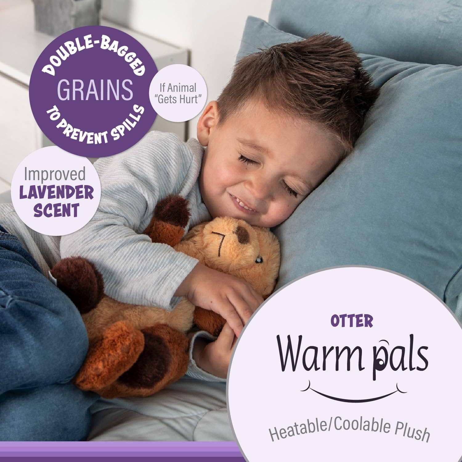 Microwaveable Stuffed Animal – Lavender Scented Heat & Cold Therapy Otter - Tiny Tots Boutique