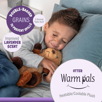 Microwaveable Stuffed Animal – Lavender Scented Heat & Cold Therapy Otter - Tiny Tots Boutique