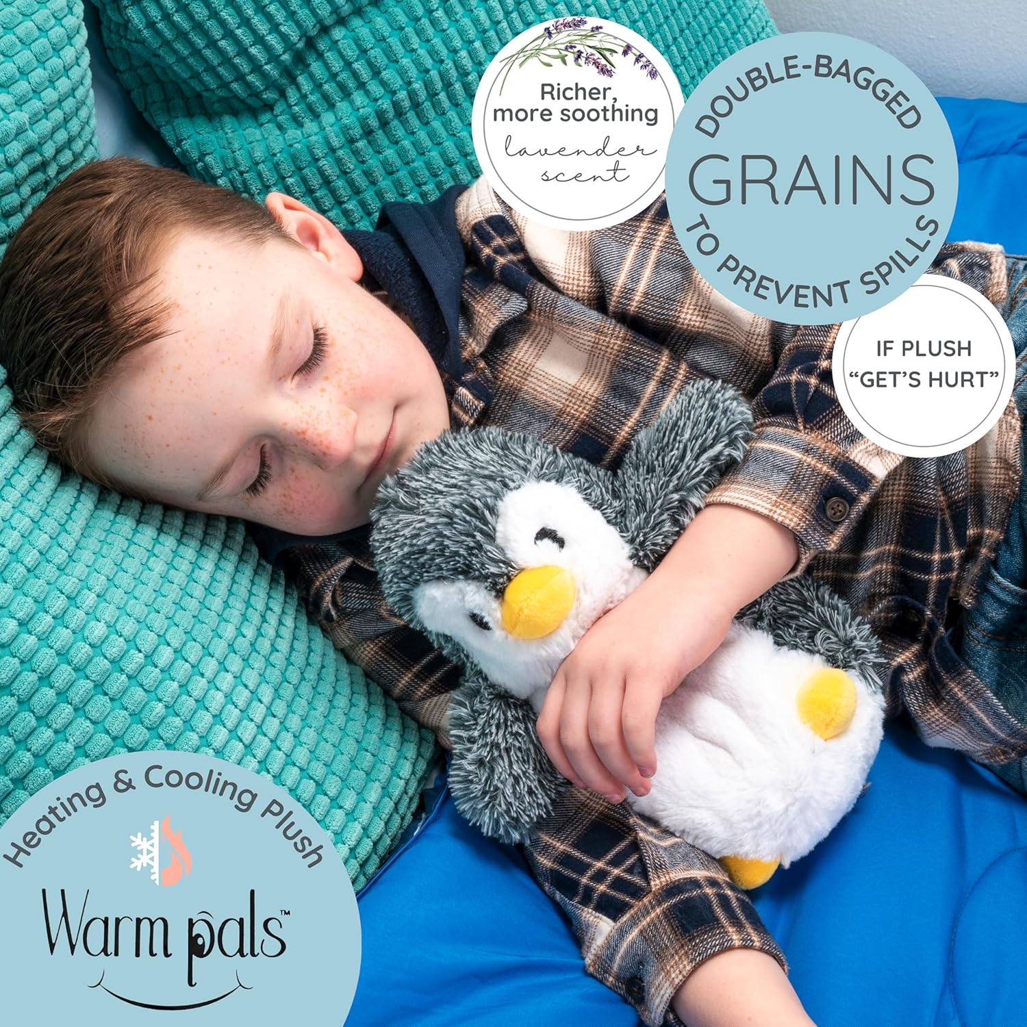 Microwaveable Stuffed Animal – Lavender Scented Heat & Cold Therapy Penguin - Tiny Tots Boutique