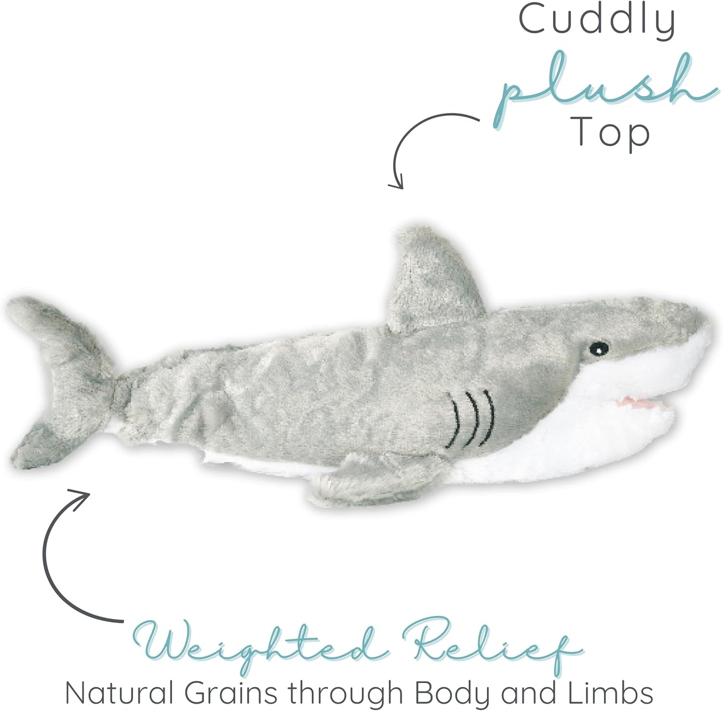 Microwaveable Stuffed Animal – Lavender Scented Heat & Cold Therapy Shark - Tiny Tots Boutique