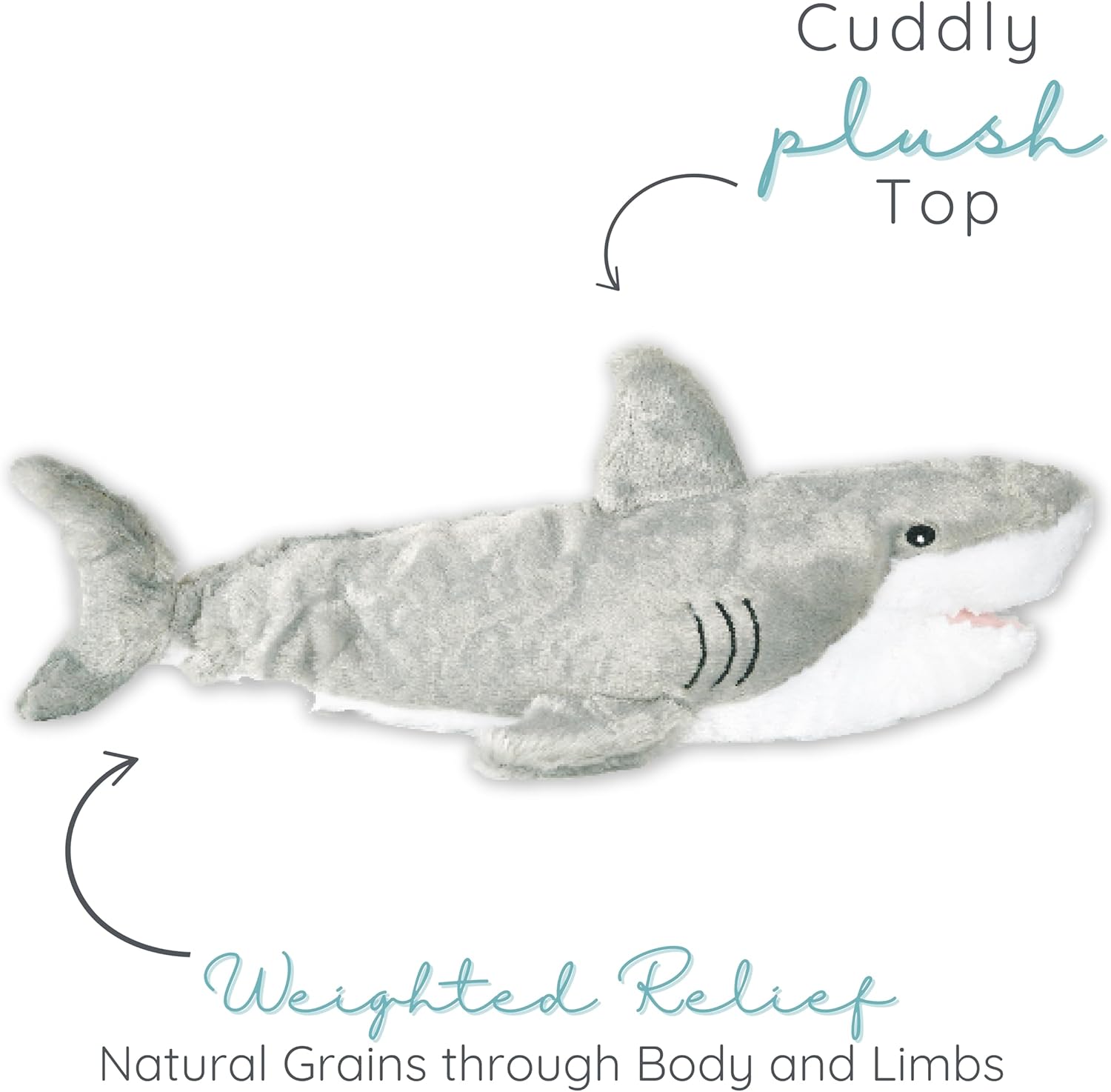 Microwaveable Stuffed Animal – Lavender Scented Heat & Cold Therapy Shark - Tiny Tots Boutique