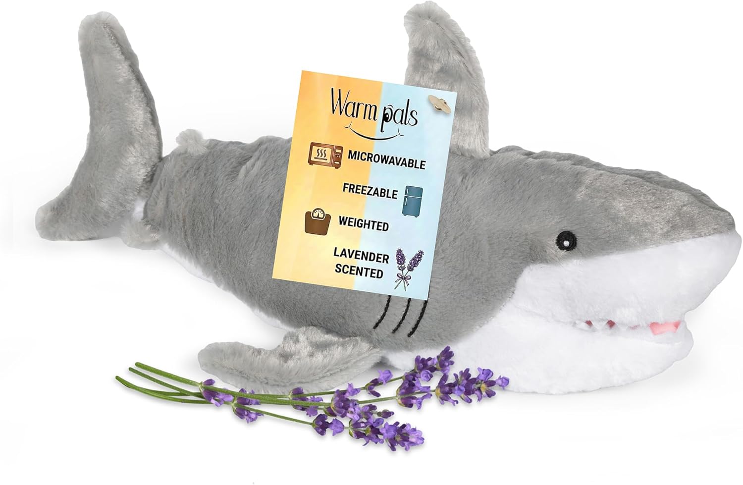 Microwaveable Stuffed Animal – Lavender Scented Heat & Cold Therapy Shark - Tiny Tots Boutique