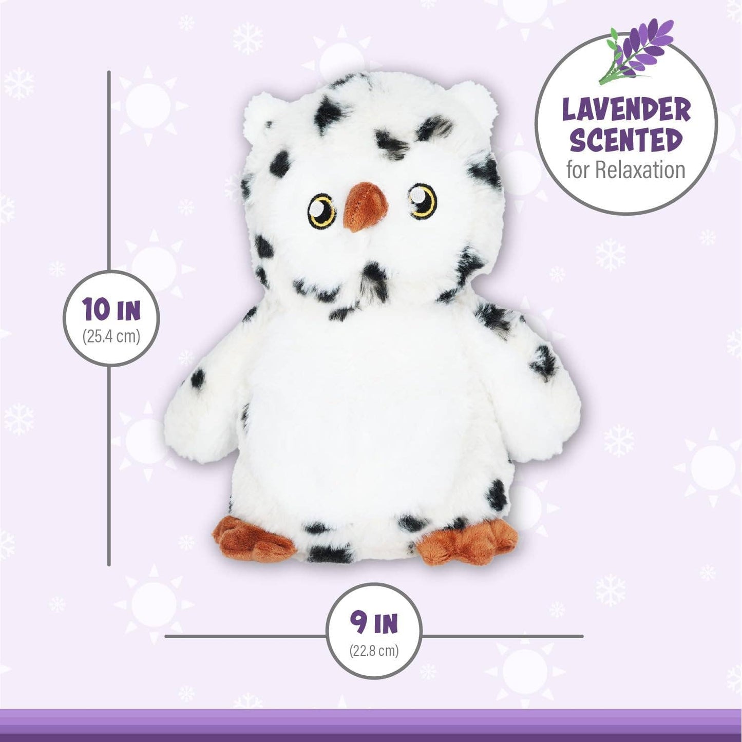 Microwaveable Stuffed Animal – Lavender Scented Heat & Cold Therapy Snow Owl - Tiny Tots Boutique