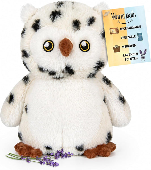 Microwaveable Stuffed Animal – Lavender Scented Heat & Cold Therapy Snow Owl - Tiny Tots Boutique