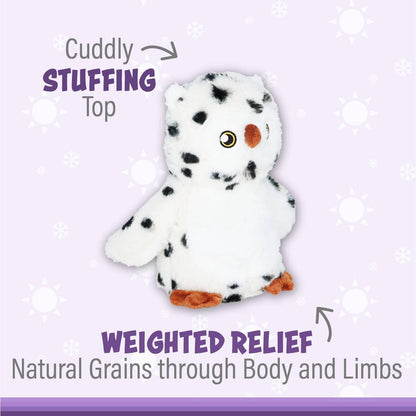 Microwaveable Stuffed Animal – Lavender Scented Heat & Cold Therapy Snow Owl - Tiny Tots Boutique