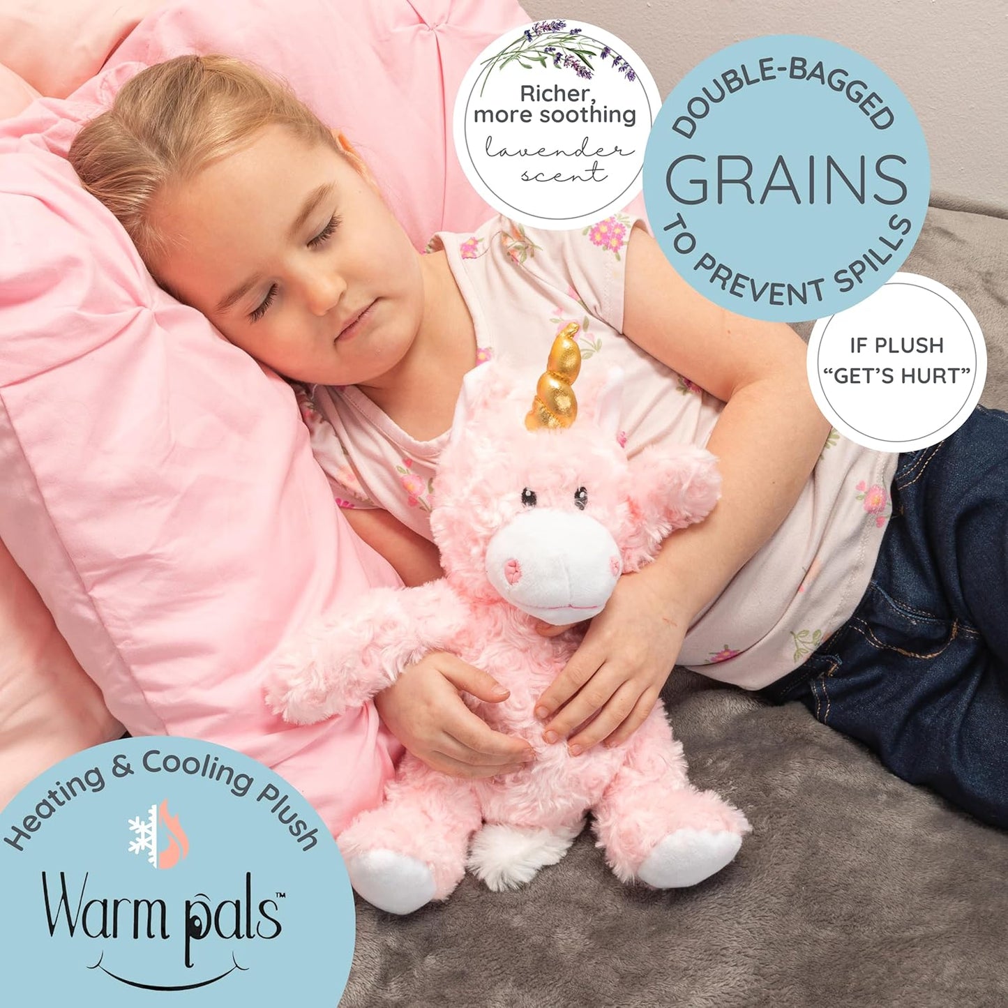 Microwaveable Stuffed Animal – Lavender Scented Heat & Cold Therapy Unicorn - Tiny Tots Boutique