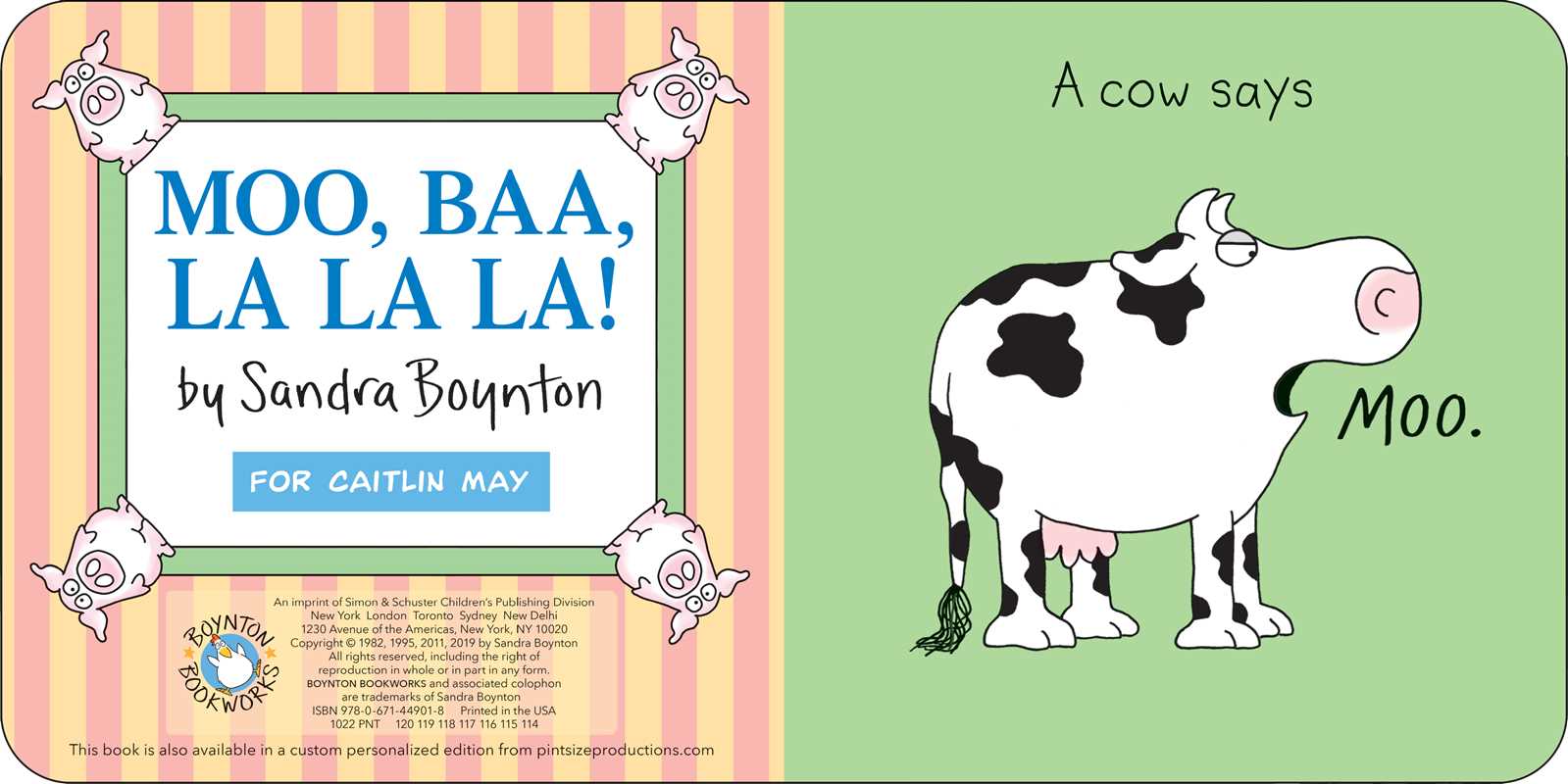 Moo, Baa, La La La! by Sandra Boynton - Tiny Tots Boutique