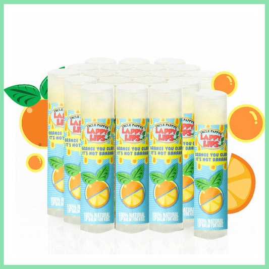 Orange You Glad it's not Banana - Lappy Lips - Kids lip Balm - Tiny Tots Boutique