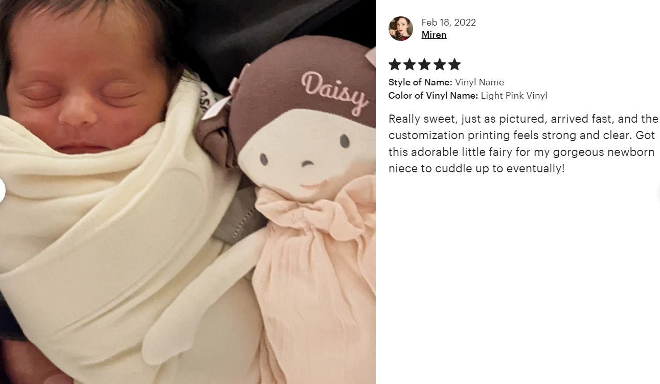 Organic Personalized Fairy Doll with Wings - Tiny Tots Boutique
