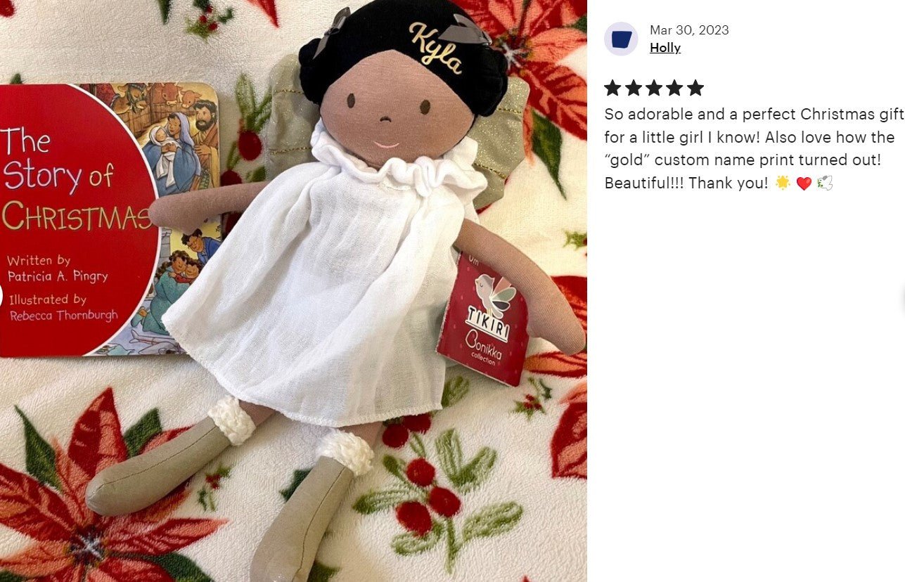 Organic Personalized Fairy Doll with Wings - Tiny Tots Boutique