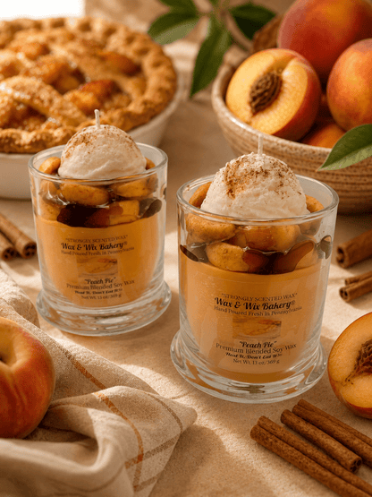 Peach Pie Candle. 13 oz. Large Dessert Candle - Tiny Tots Boutique
