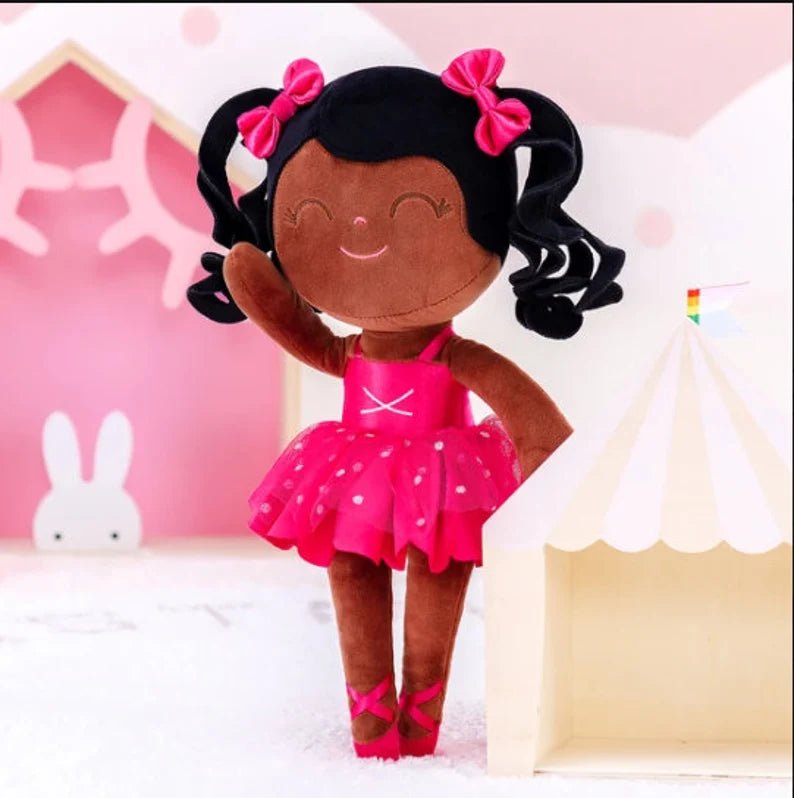 Personalized African American Ballerina Doll - Tiny Tots Boutique