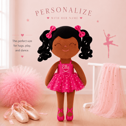Personalized African American Ballerina Doll - Tiny Tots Boutique