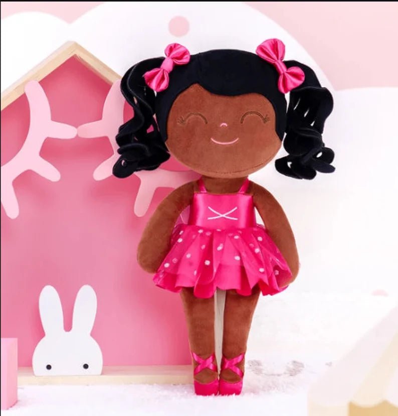 Personalized African American Ballerina Doll - Tiny Tots Boutique