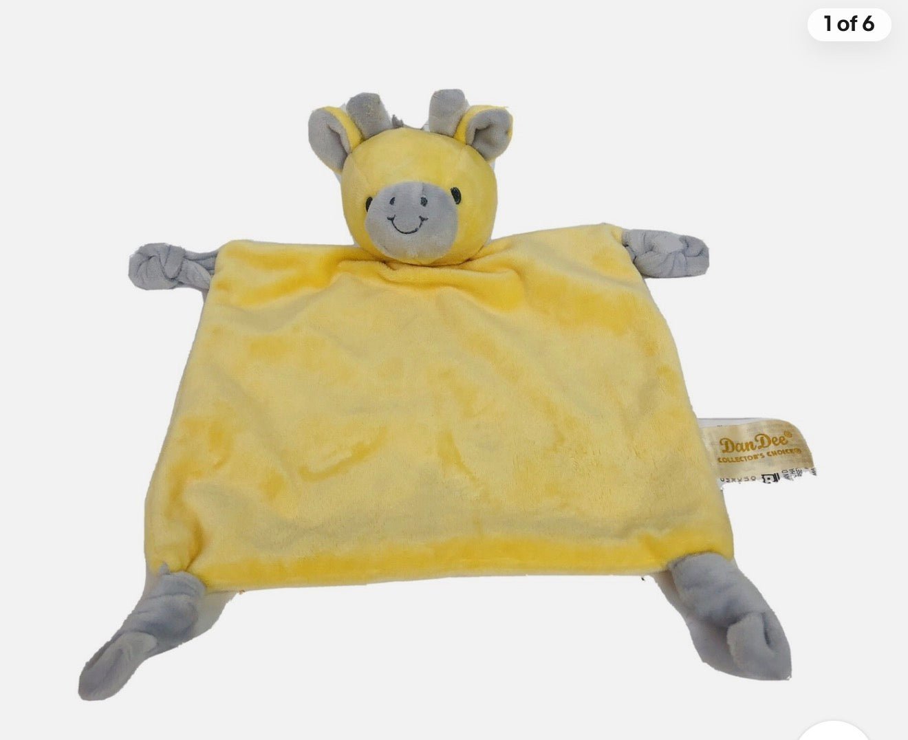 Personalized Baby Giraffe Lovey - Yellow - Tiny Tots Boutique