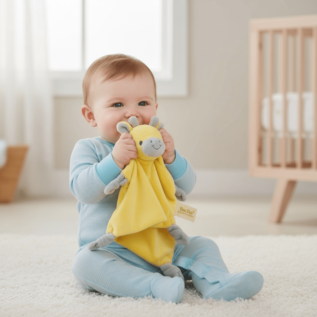 Personalized Baby Giraffe Lovey - Yellow - Tiny Tots Boutique