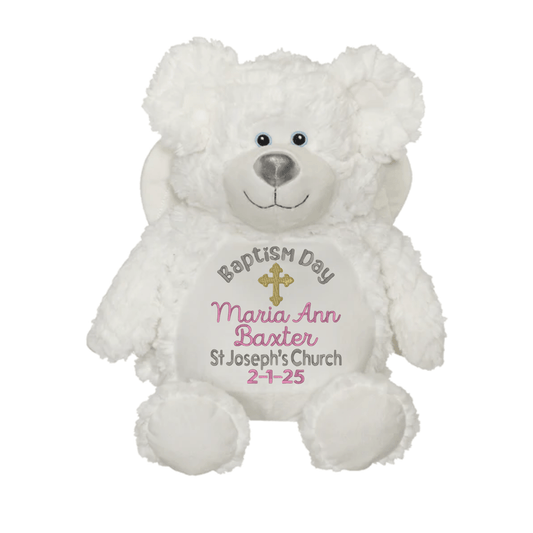 Personalized Baptism Stuffed Animal - Tiny Tots Boutique