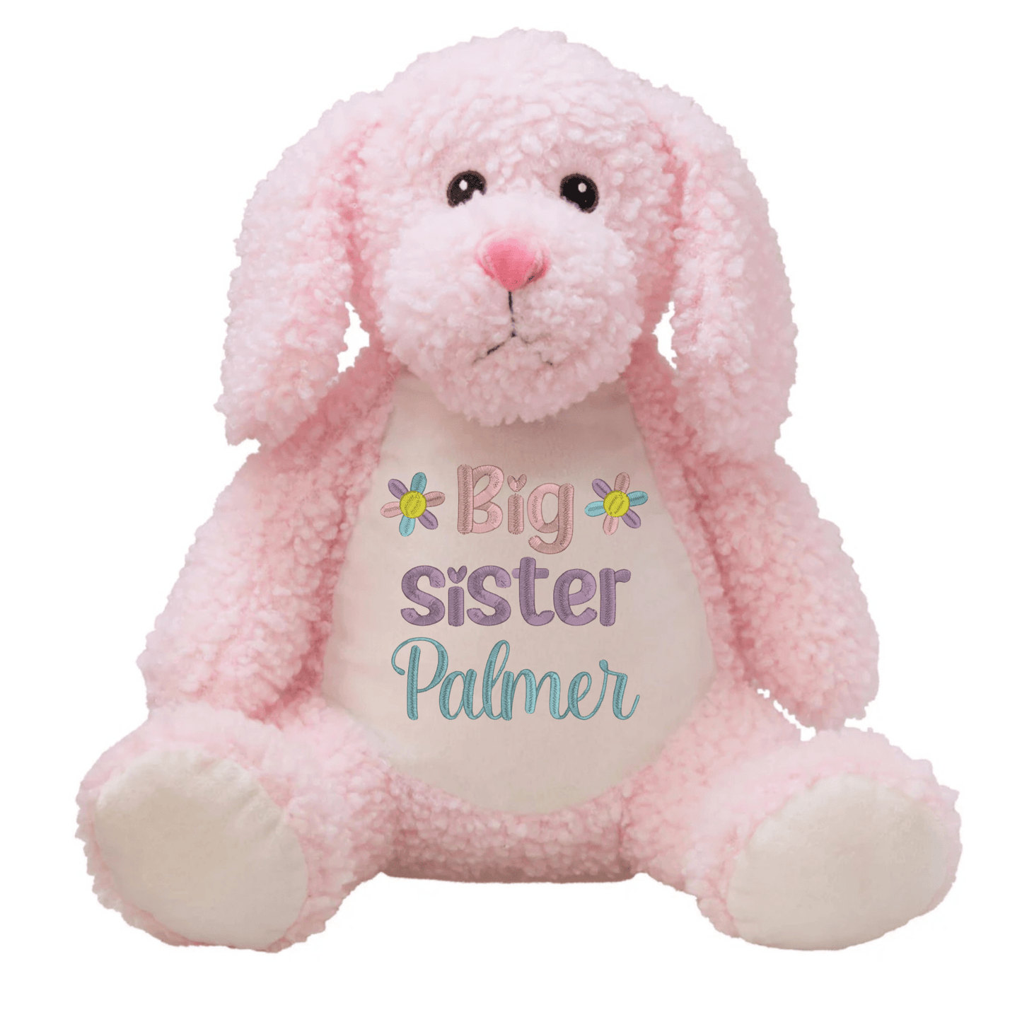 Personalized Big Sister Stuffed Animal - Custom Embroidered Name - Tiny Tots Boutique