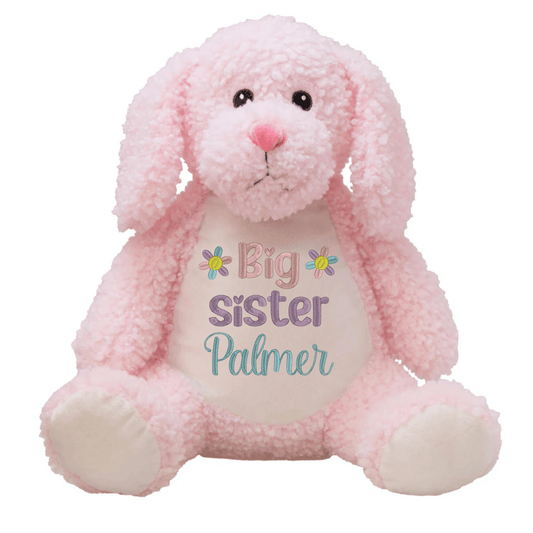 Personalized Big Sister Stuffed Animal - Custom Embroidered Name - Tiny Tots Boutique