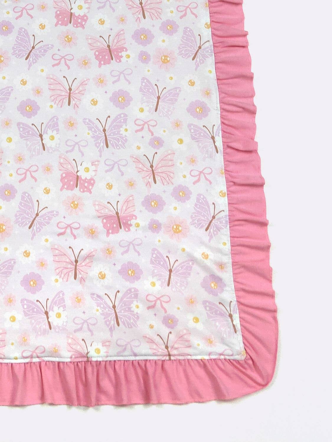 Personalized Bow Butterfly Daisy Minky Blanket - Tiny Tots Boutique