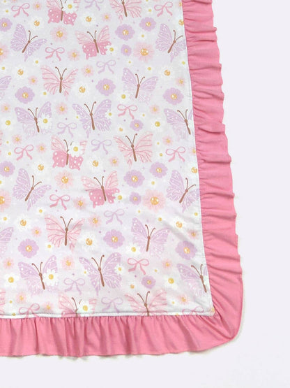 Personalized Bow Butterfly Daisy Minky Blanket - Tiny Tots Boutique