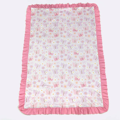 Personalized Bow Butterfly Daisy Minky Blanket - Tiny Tots Boutique